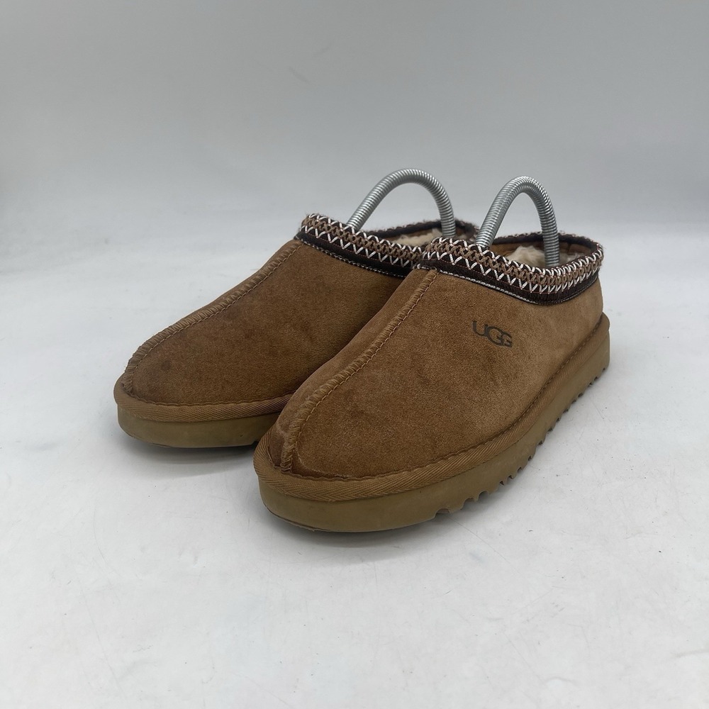 Ugg Taz Slippers Womens 8 Slip On Aztec Comfort Platform Casual Brown